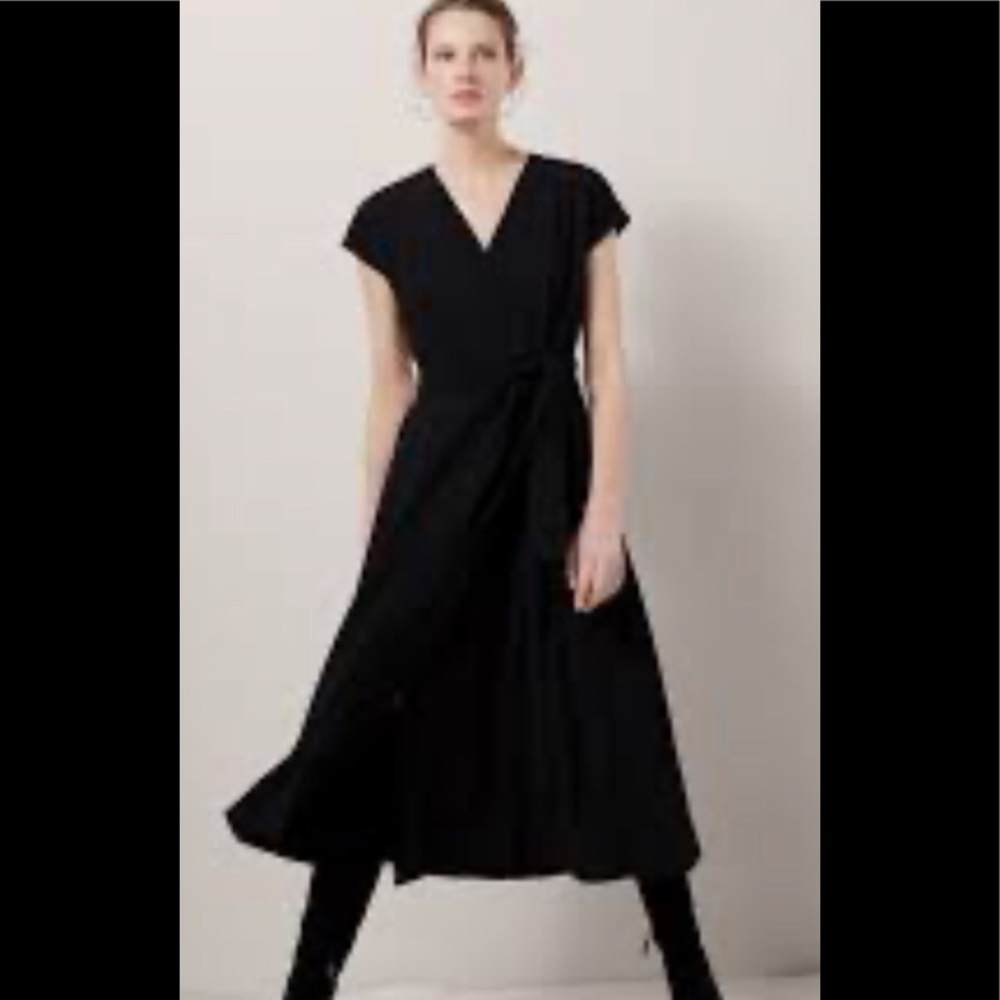 Massimo dutti Black Belted Dress Sz 2 - Picture 1 of 8